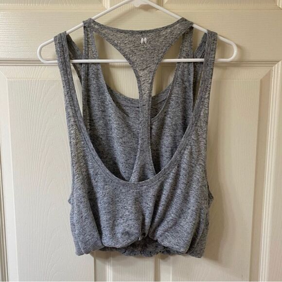 Victoria’s Secret Double Layered Gray and White Tank Top Petite - Picture 3 of 7
